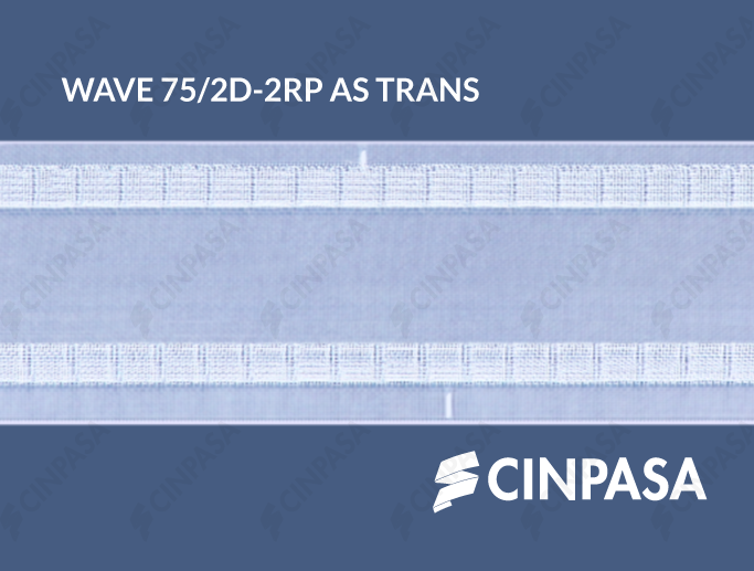  Perfect Wave Tape with 2 Pockets, Type D, Asymmetrical with Markings, Transparent 